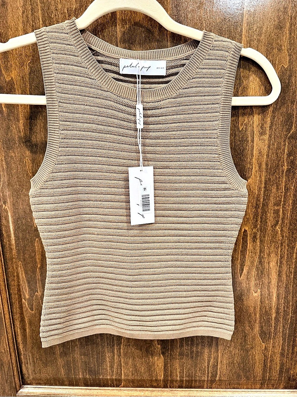 Petal & Pup Maisey Knit Tank Brown Small